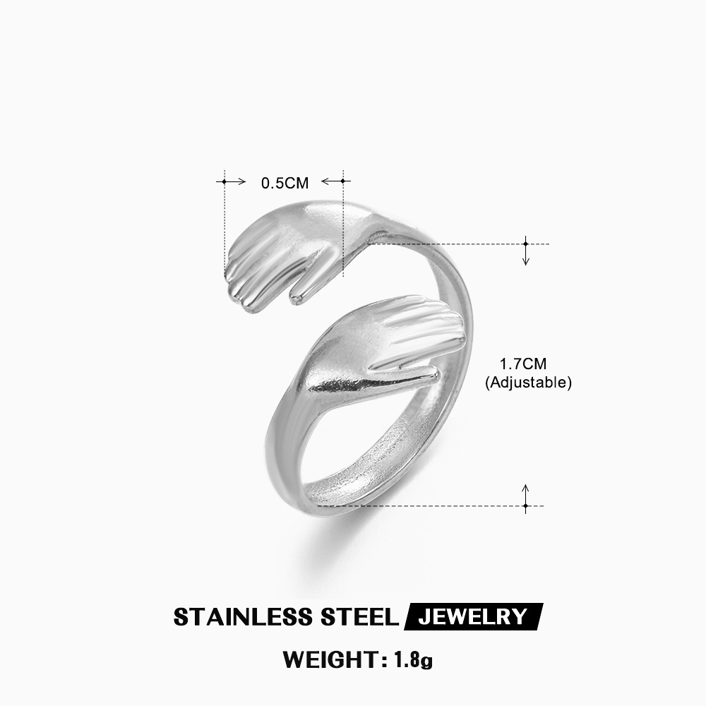 Minimalist Ring Stackable - Pierścionek z motywem wzajemnego obejmowania dla
