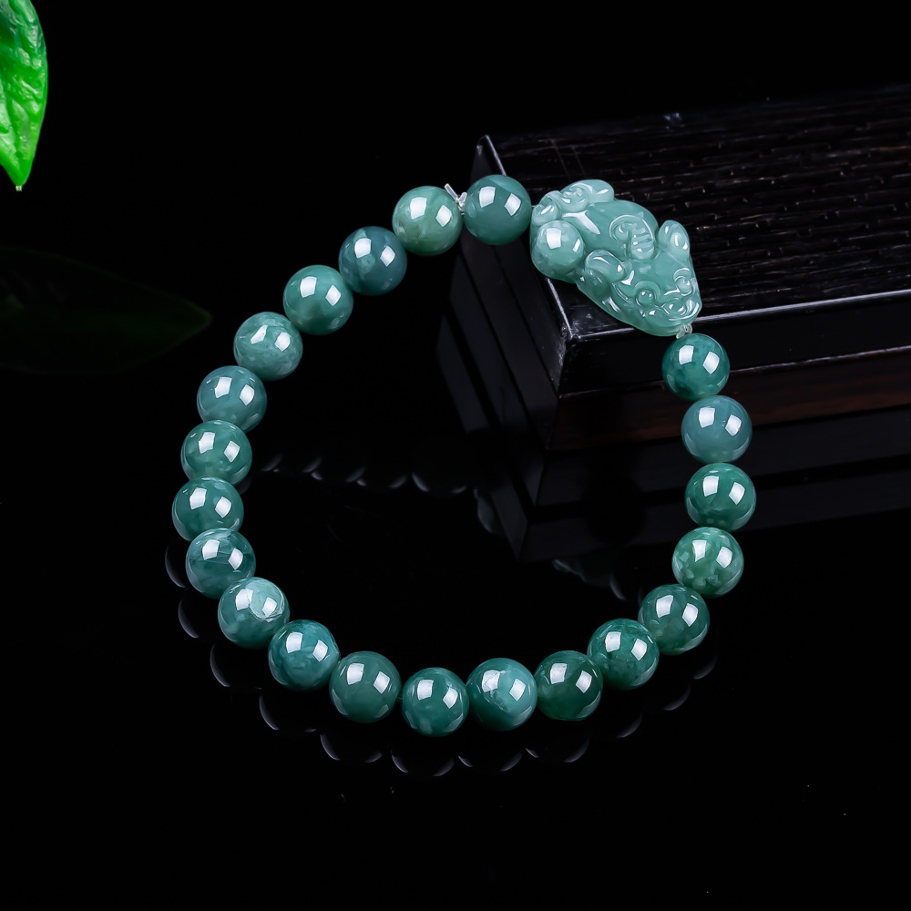 Jewelry & Watches Company - Naturalna bramka z jadeitu birmańskiego Pixiu,