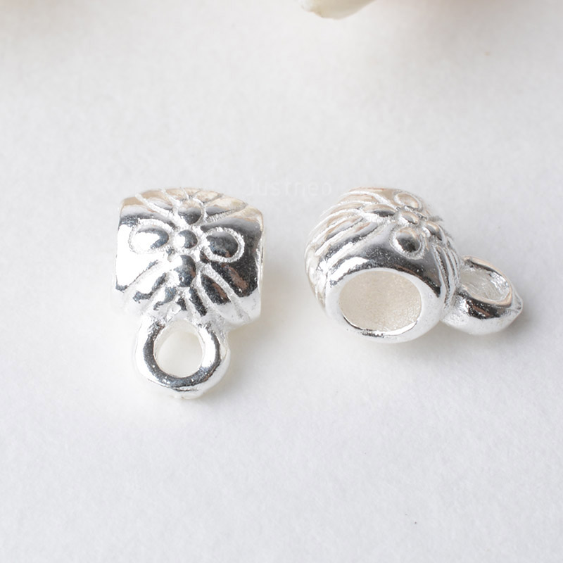 Sterling Silver Ring - Stałe 925 sterling silver Tube paciorek