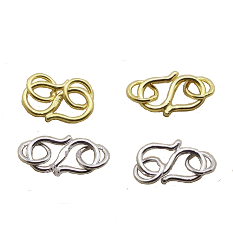 Sterling Silver Ring - 10 szt. Zapięć w kolorze srebrnym,
