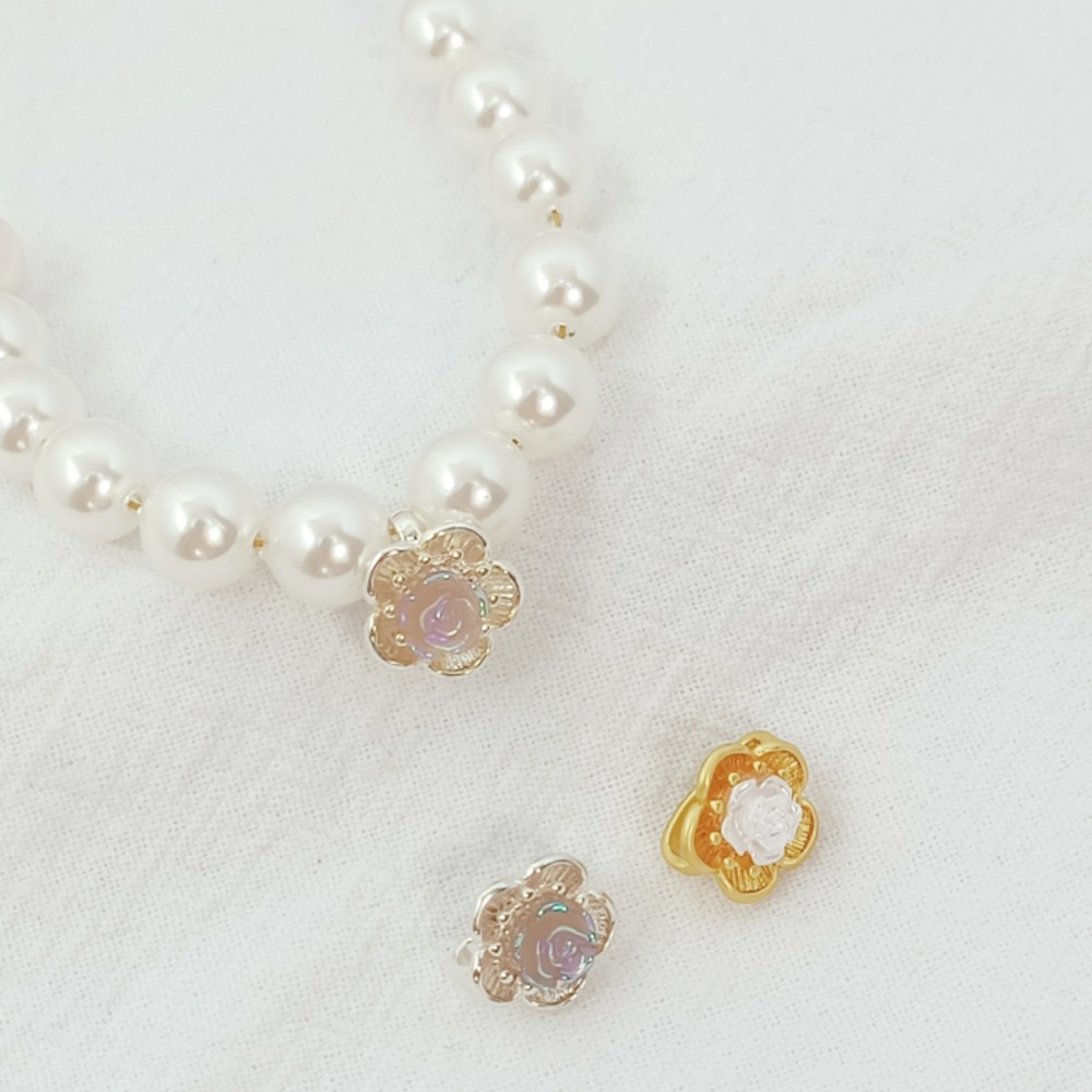 Rose Gold Bracelet - Srebrna klamra do klapy w stylu