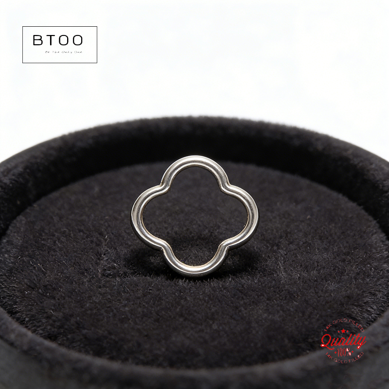 Sterling Silver Ring - Srebrne łączniki w kształcie kwiatów, zawieszki,