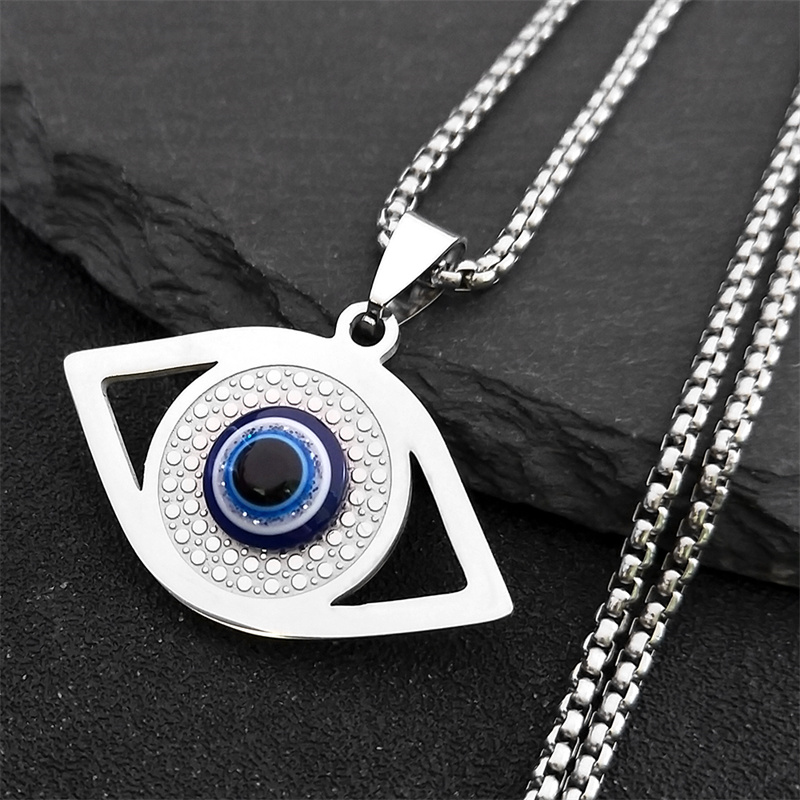 Jewelry & Watches Company - Islamski Naszyjnik Hamsa z Niebieskim Okiem