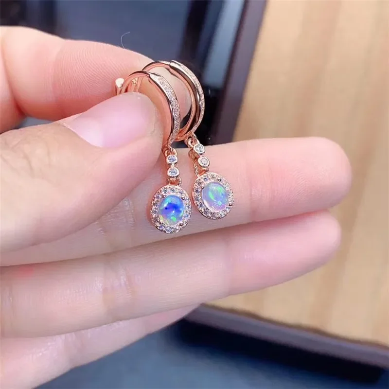 Opal Earrings Dangle - Nowe kolczyki z naturalnym opalem 925