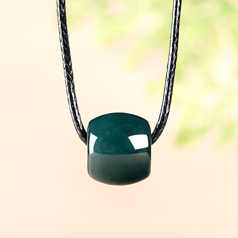 Jewelry & Watches Company - Naturalny Mjanmański Szmaragdowy Naszyjnik z Zawieszką