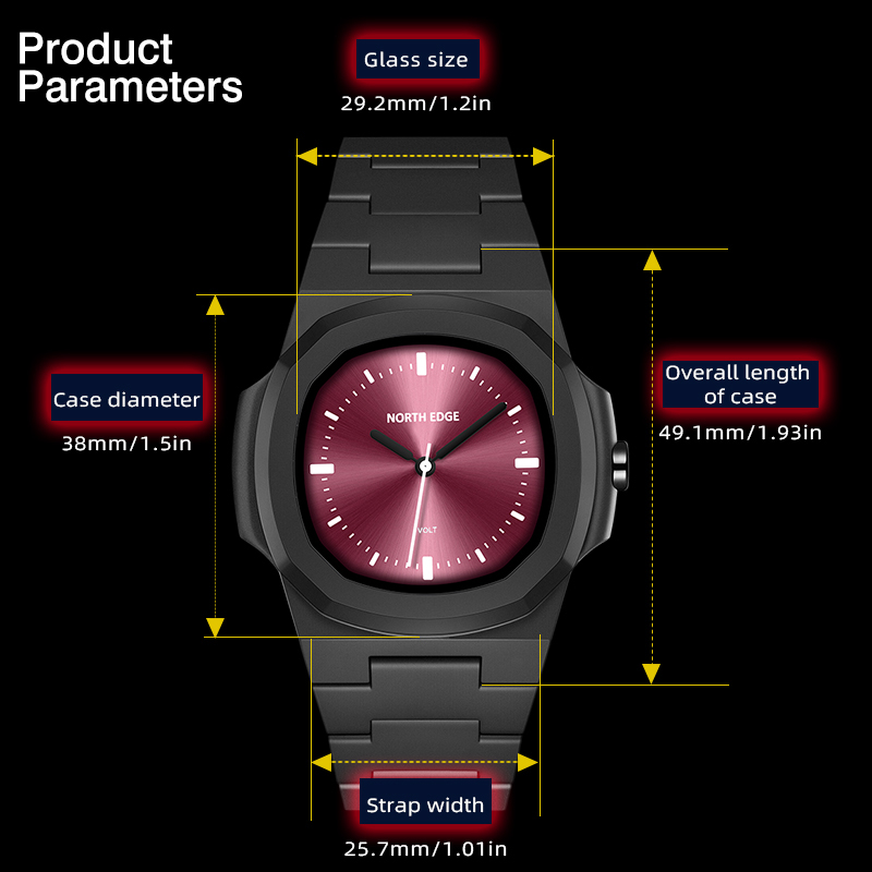 Zegarek NORTH EDGE dla mężczyz – Jewelry Box Organizer Watches recenzja i cena