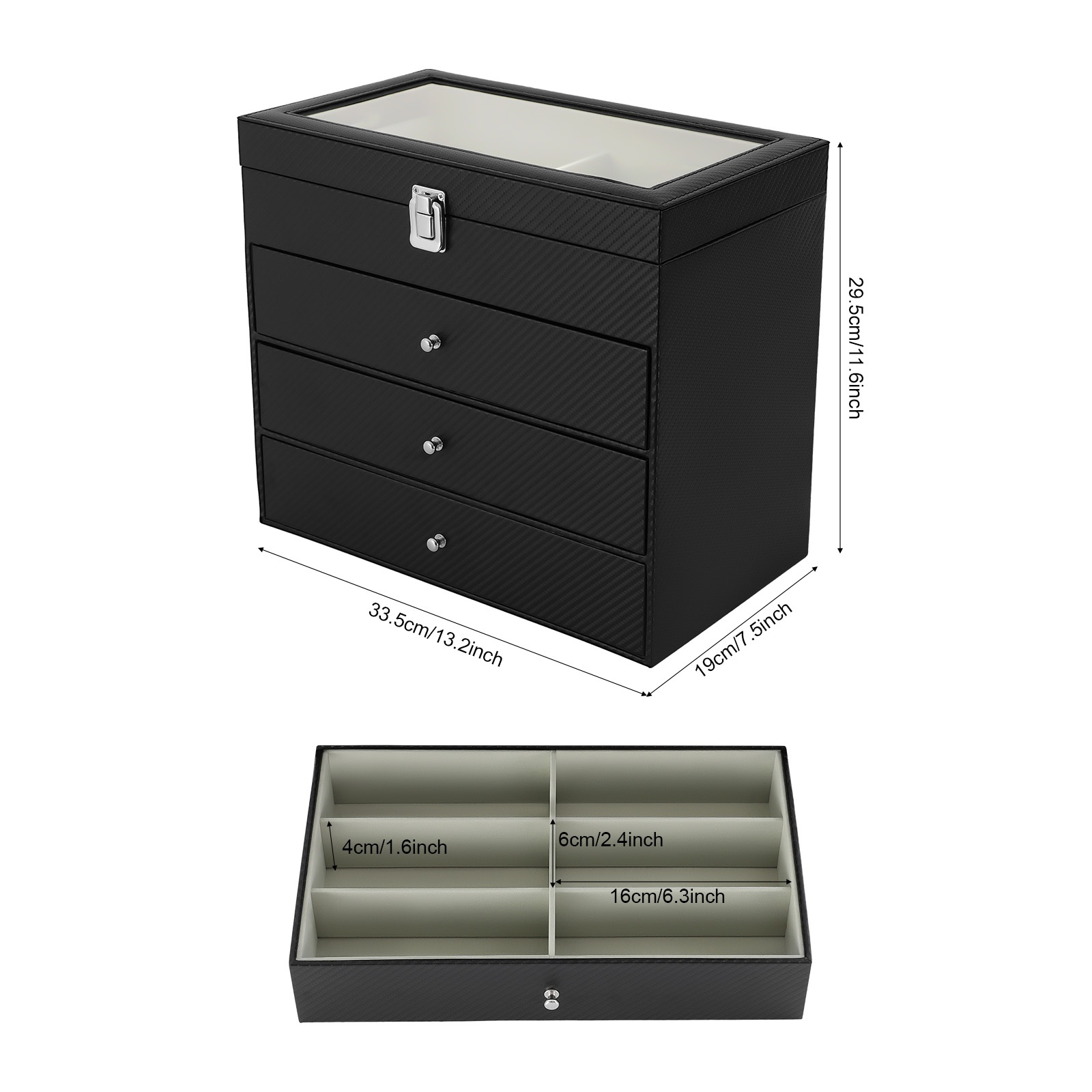 Pudełko na okulary, organizer  – Jewelry Box Organizer Watches recenzja i cena