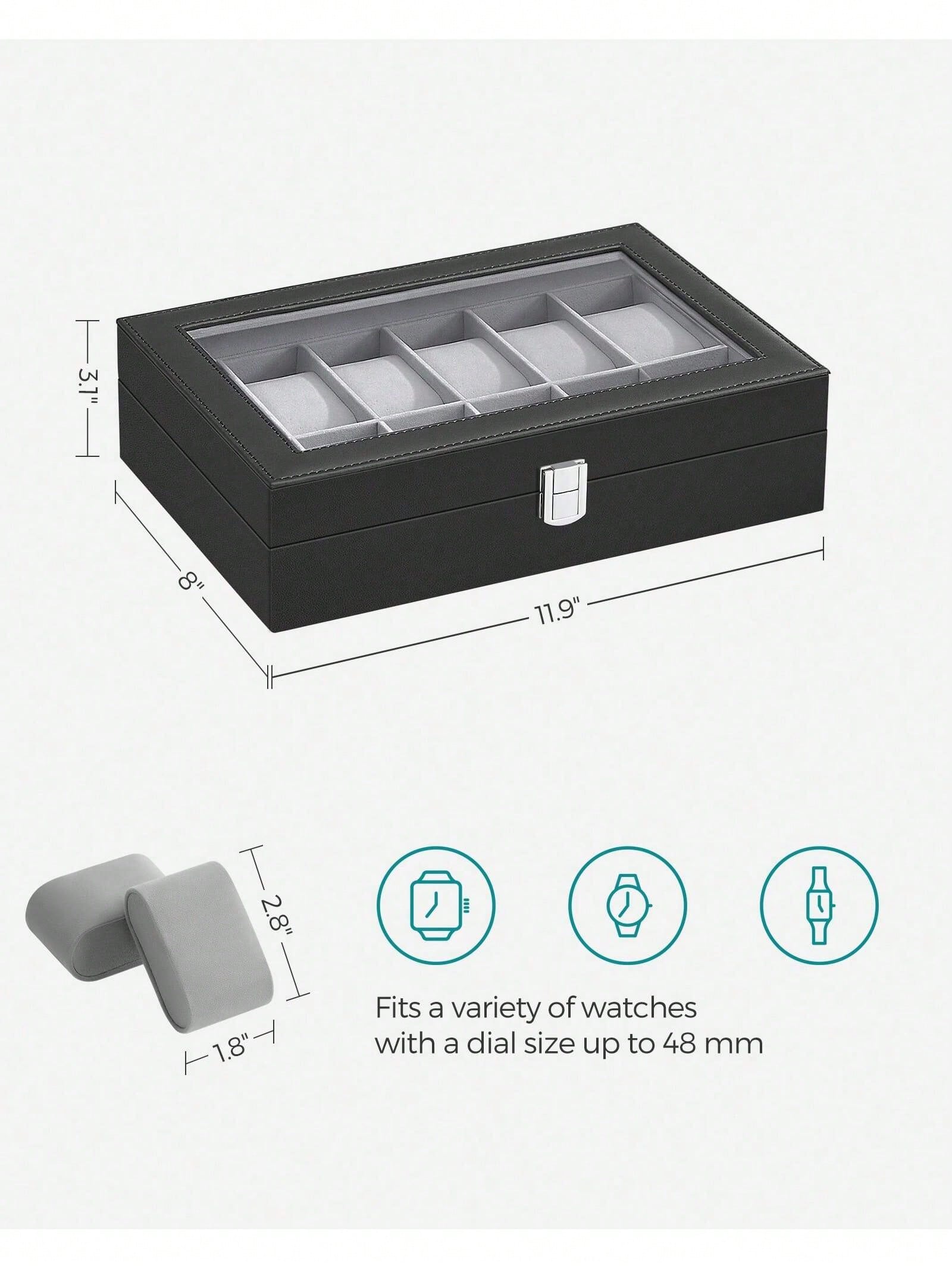 Pudełko na zegarki z 12 przegr – Jewelry Box Organizer Watches recenzja i cena