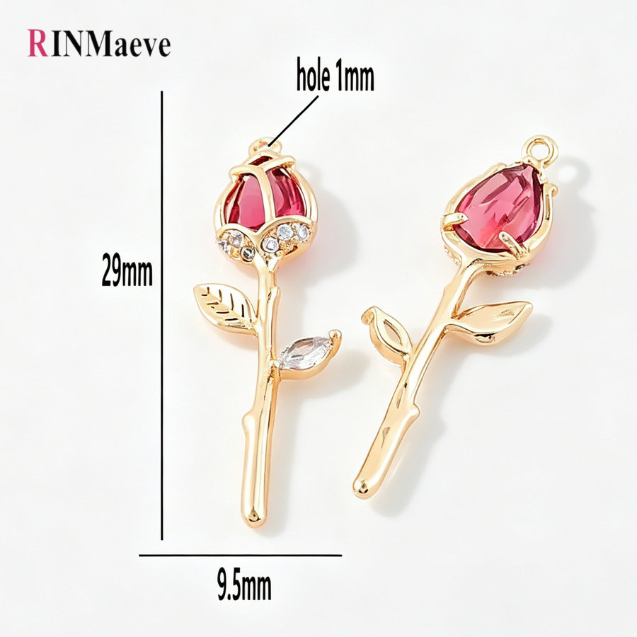 4 SZT. 9,5*29MM Różyczki Kwiat – Rose Gold Bracelet recenzja i cena