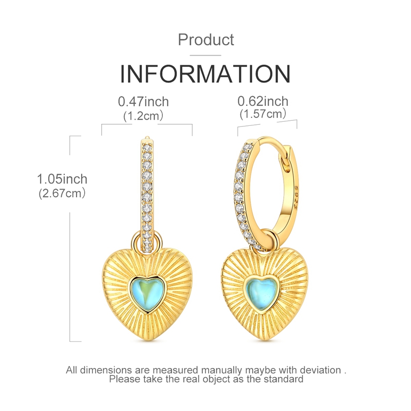 Kolczyki koła z serduszkiem z  – Opal Earrings Dangle recenzja i cena