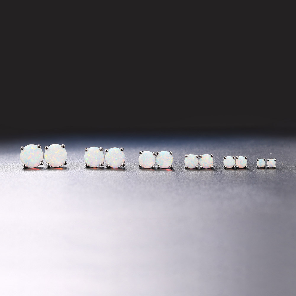 Proste damskie kolczyki sztyft – Opal Earrings Dangle recenzja i cena