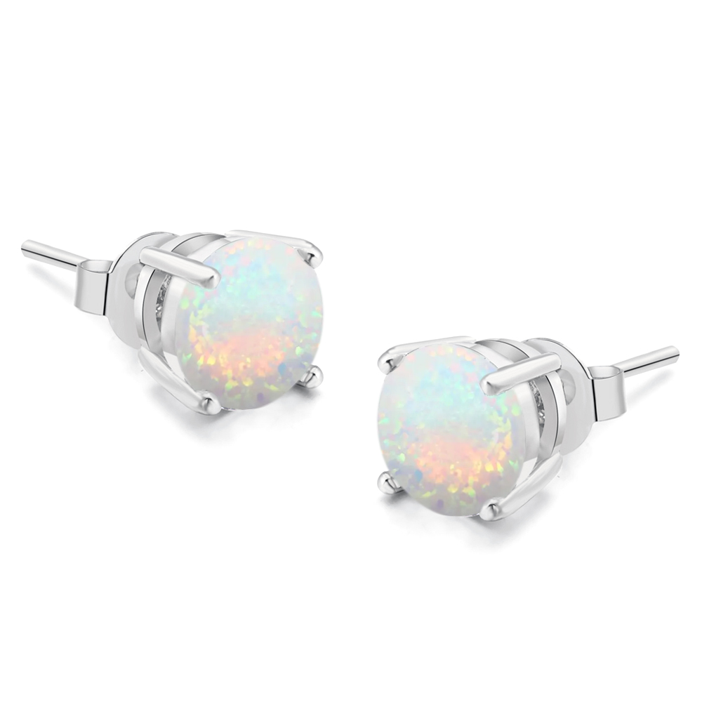 Proste damskie kolczyki sztyft – Opal Earrings Dangle recenzja i cena