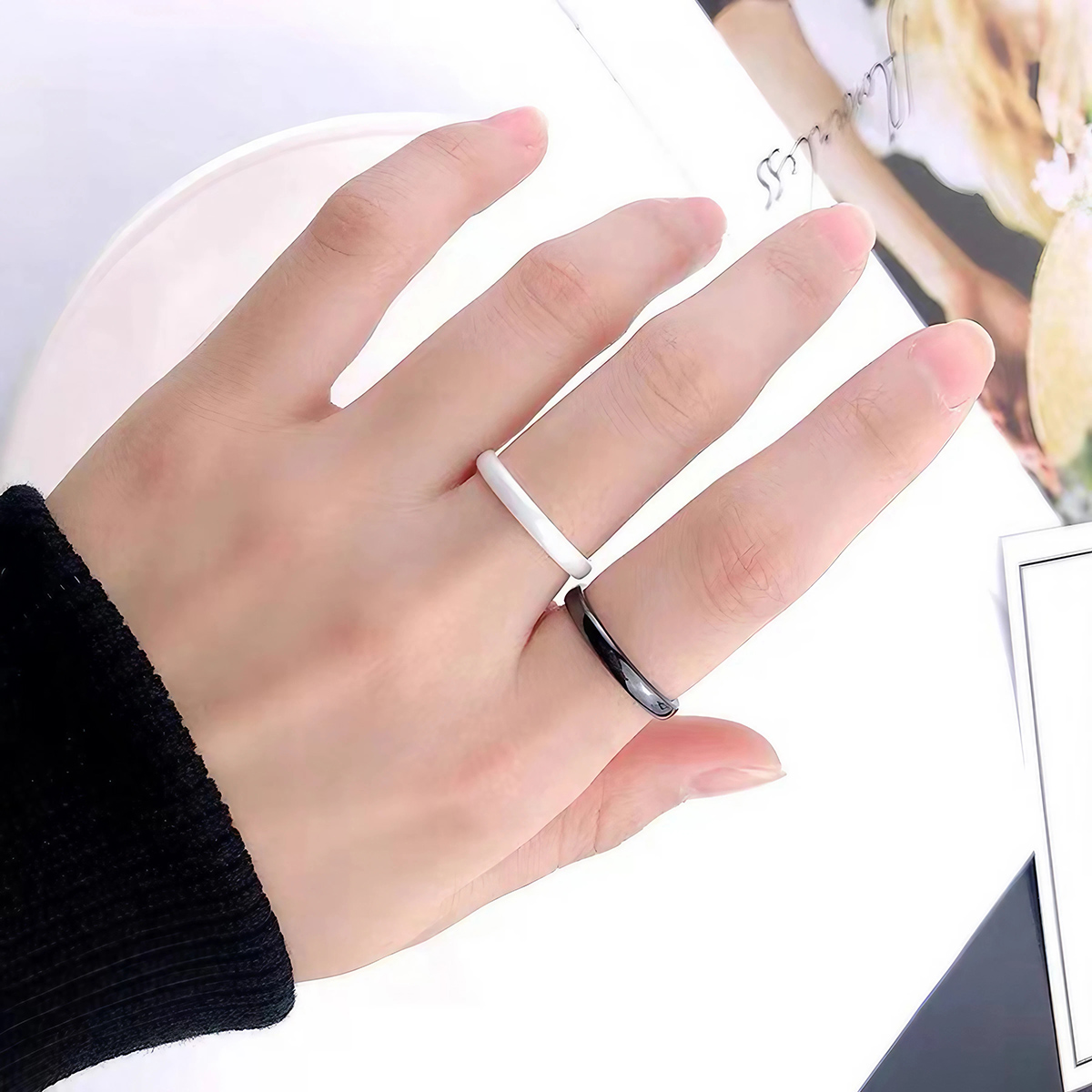 Ceramiczna obrączka ślubna 3 m – Minimalist Ring Stackable recenzja i cena