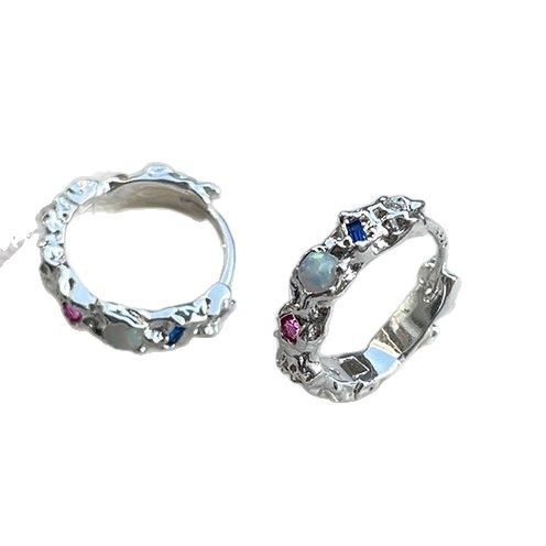 925 Sterling Silver Opal Hoop  – Opal Earrings Dangle recenzja i cena