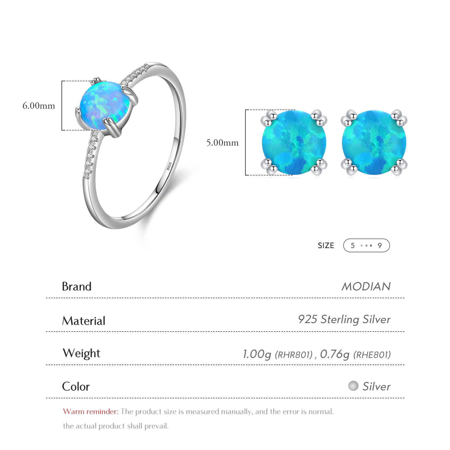 MODIAN Natural opale Series Je – Opal Earrings Dangle recenzja i cena