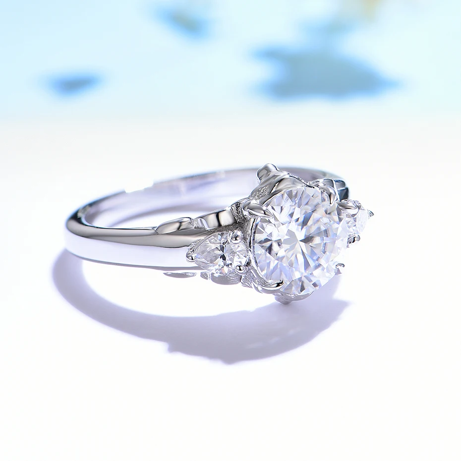 Pierścionek z moissanitem o śr – Sterling Silver Ring recenzja i cena
