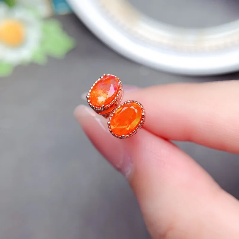 Kolczyki z pomarańczowym opale – Opal Earrings Dangle recenzja i cena