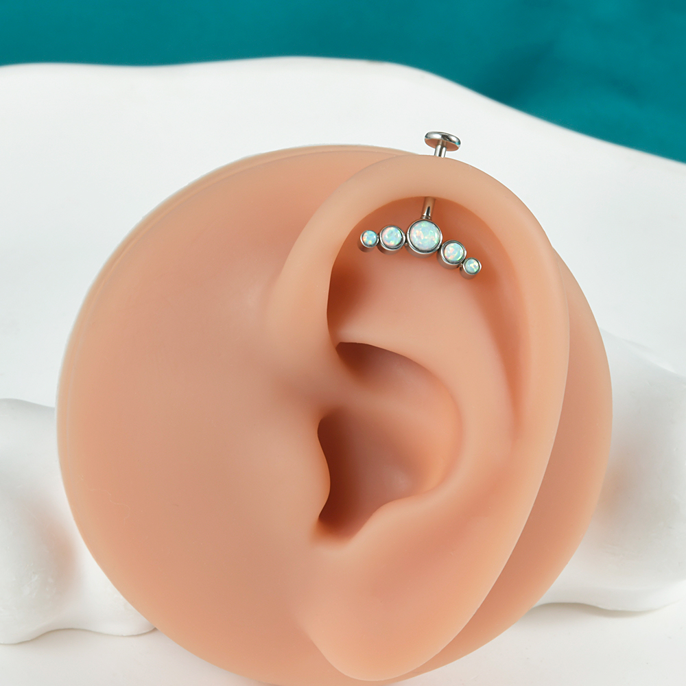1 szt. Stal chirurgiczna klejn – Opal Earrings Dangle recenzja i cena